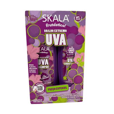 Kit Skala Creme 01 kg Uva + Shampoo + Condicionador
