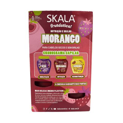 Kit Skala Creme 01 kg Morango + Shampoo + Condicionador