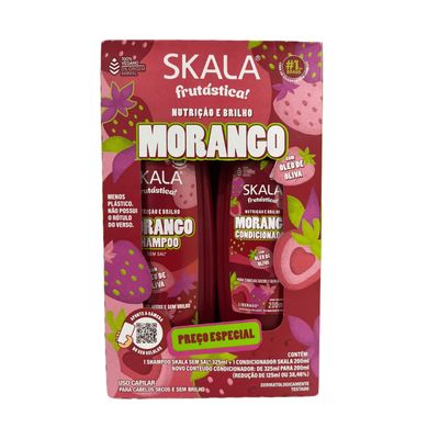 Kit Skala Creme 01 kg Morango + Shampoo + Condicionador