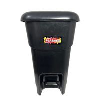 Coletor Cesto Lixeira De Pedal 20 Lt Plasnew Preto