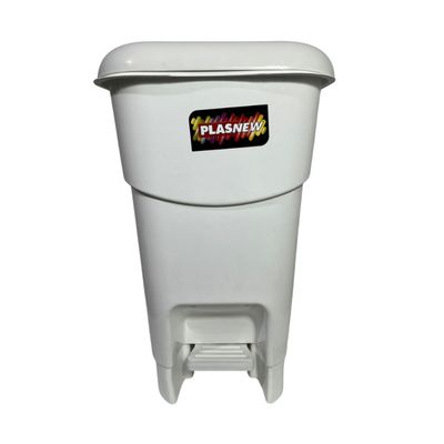 Coletor Cesto Lixeira De Pedal 20 Lt Plasnew Branco