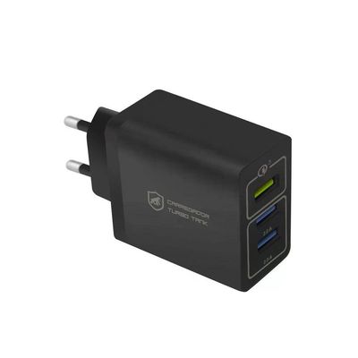 REEMBALADO - Carregador Turbo Triplo até 18W - Preto - Gshield