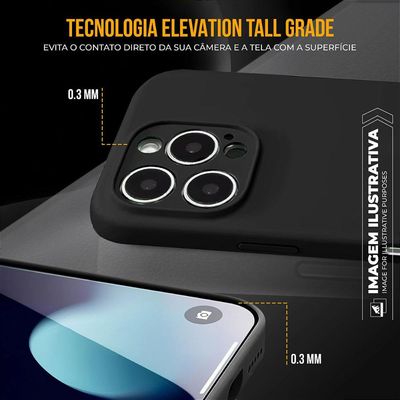 Capa case capinha para iPhone 16 Pro - Silicon Premium Preta - Gshield