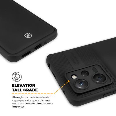 Kit Capa case capinha Symetric Preta e Película Hydrogel HD para Xiaomi Poco X5 Pro - Gshield