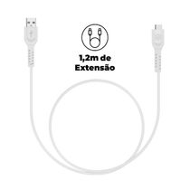 Cabo para controle Xbox One USB - Dual Shock Branco 1,2m - Gshield