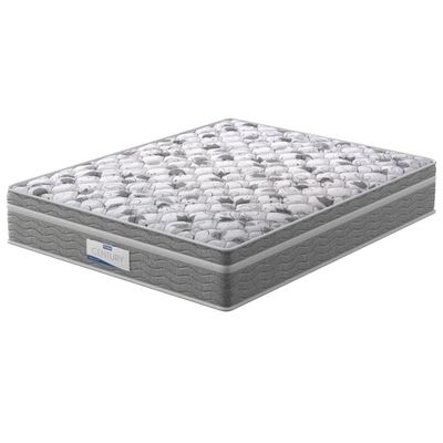 Colchão King Size Probel Century D28 com Molas Ensacadas e Pillow Euro 32x193x203cm - Branco/Cinza