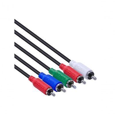 Cabo 5 Rca Macho Para 5 Rca Macho Video Componente 2 Metros - P5r-2