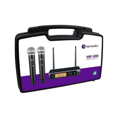Microfone Sem Fio Harmonics Hsf-200 Duplo