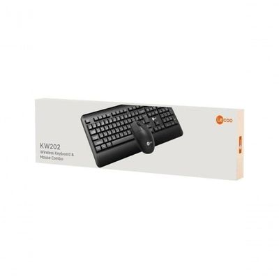 Kit Teclado E Mouse Lecoo Kw202 Sem Fio Preto