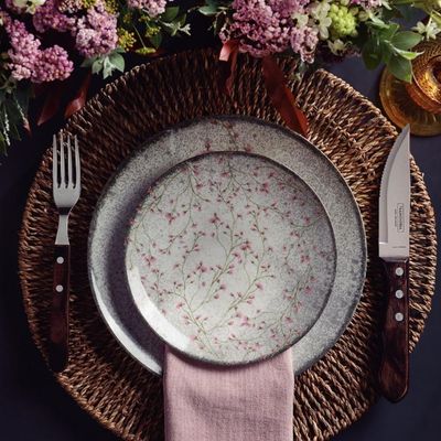 Conjunto 6 Pratos Sobremesa 19cm Porcelana Floralis Tramontina