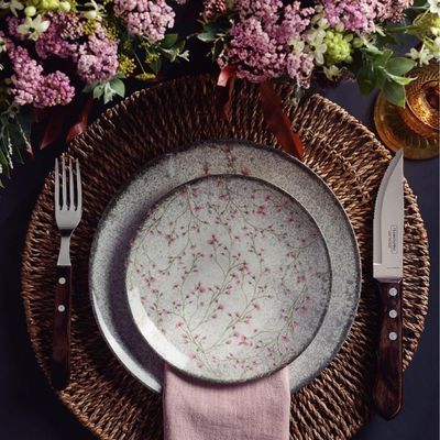 Conjunto 4 Pratos Rasos 25cm Porcelana Floralis Tramontina