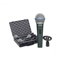 Kit 03 Microfone Mxt Dinamico Pro Bt-58a Metal Com...