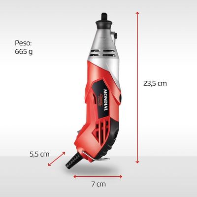 Micro Retífica Mondial Power Tools Fmr-01 127v Vermelho 110v