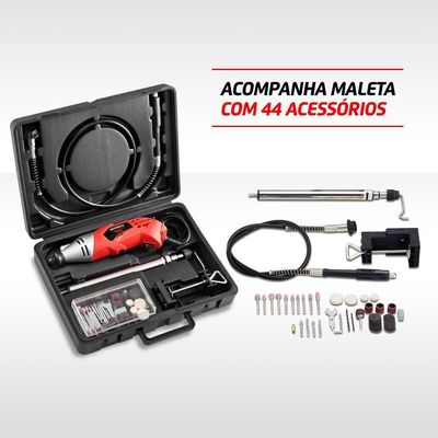 Micro Retífica Mondial Power Tools Fmr-01 127v Vermelho 110v
