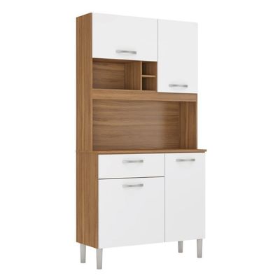 Armario De Cozinha Malta Com 4 Portas E 1 Gaveta Amendola/branco