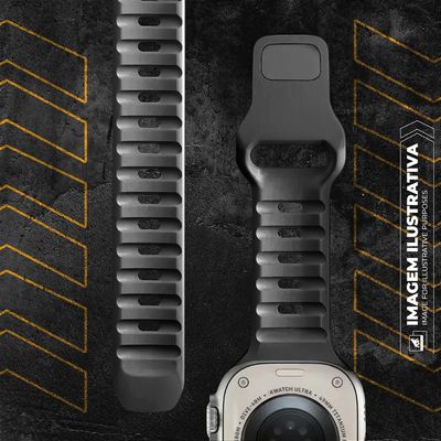 Pulseira Para Apple Watch 42 / 44 / 45 / 49MM Victus - Preta - Gshield