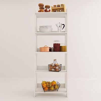 Armario Multiuso Organizador Para Cozinha Com Prateleiras Branco Branco