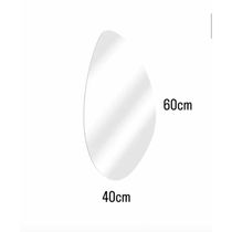 Kit 2 Espelhos Orgânico Com Led Branco 60x40 Com Fonte Bivolt Branca