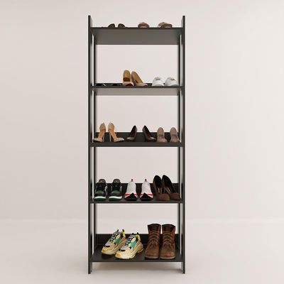Sapateira Multiuso Para Calçados 5 Andares Organizador Mdp 15mm Preto Preto