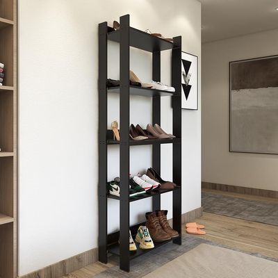 Sapateira Multiuso Para Calçados 5 Andares Organizador Mdp 15mm Preto Preto