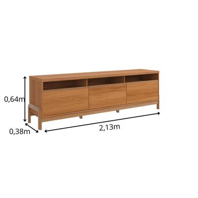 Rack Para Tv Até 70 Polegadas 1 Porta E 2 Gavetas Elegance 2,13m Lukaliam Móveis Jequitiba Jequitiba