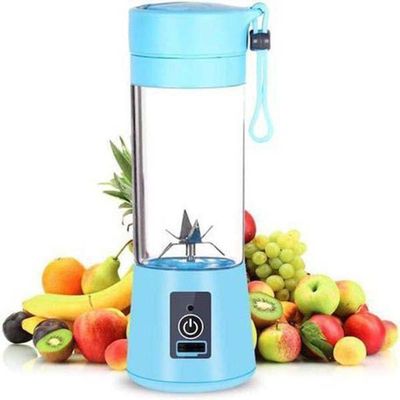 Mini Liquidificador Squeeze Portátil À Bateria 380Ml Azul