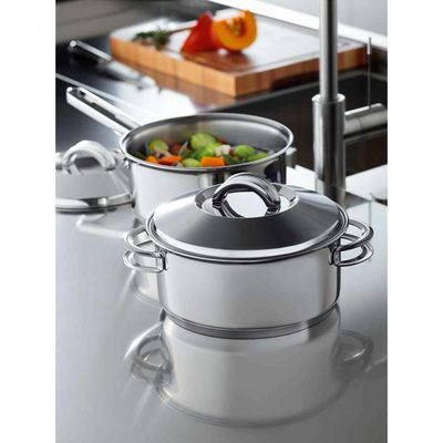 Panela Tramontina Solar Em Aço Inox Fundo Triplo Com Tampa E Cabo 16 Cm 1,4 L Tramontina
