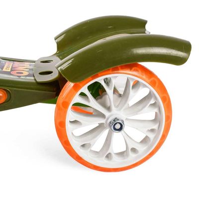Patinete 3 Rodas com Cesta Dino Fun World Play&Fun Verde