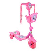 Patinete 3 Rodas com Cesta Unicórnio Mágico Play&Fun Rosa