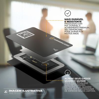 Cartão de Visita Digital -  ArmorCard - Gshield - Compartilhe seus contatos por NFC ou Qrcode