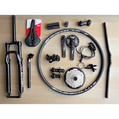 Bicicleta Aro 29 Nero 5 Peças Inteira 12v Garfo Trava K7 Pneu Freio Hidráulico. Vermelho Tam.17