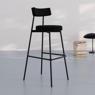 Banqueta Alta Stout Ae: 100 / Aa: 75cm C/02 Un. Preto Preto