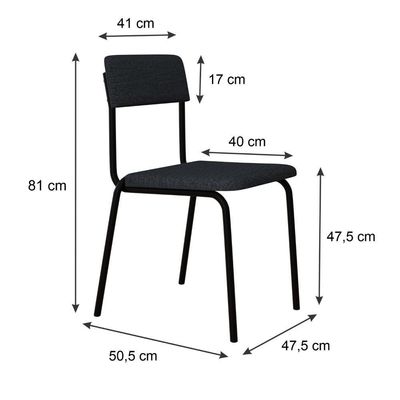 Cadeira Fit Fixa C/4 Pes 475 X 505 X 810 Mm C/3 Un. Corriente Cinza Corriente Cinza
