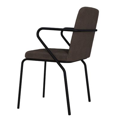 Cadeira Bloom Fixa C/4 Pes C/braco 490x580x850 Mm C/1 Un Boucle Marrom Castor Boucle Marrom Castor
