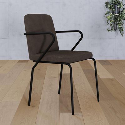 Cadeira Bloom Fixa C/4 Pes C/braco 490x580x850 Mm C/1 Un Boucle Marrom Castor Boucle Marrom Castor