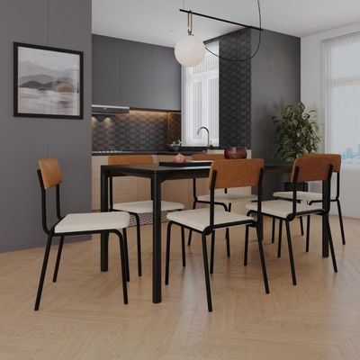 Cadeira Fit Fixa C/4 Pes 475 X 505 X 810 Mm C/4 Un. Caramelo Crt Palha/courino Caramelo