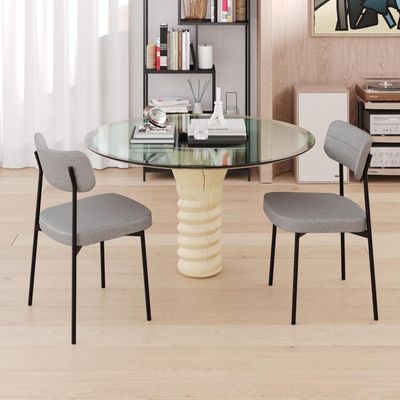 Cadeira Mynna Fixa C/4 Pes 525 X 470 X 790 Mm C/1 Un. Corriente Cinza Claro Corriente Cinza Claro