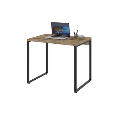 Mesa Kuadra Office 90x60x75cm Carvalho Preta