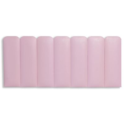 Cabeceira Casal Kit 7 Placas Modelo Arredondada - Courino Rosa