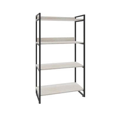 Estante Kuadra 80x40x146cm Com 4 Prateleiras Snow Estrutura Preta
