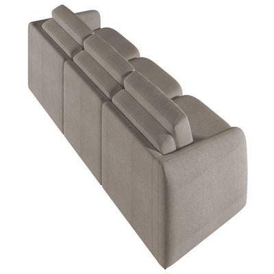Sofá Cama Casal Para Sala 246cm Polska Z08 Boucle Bege Escuro - Mpozenato