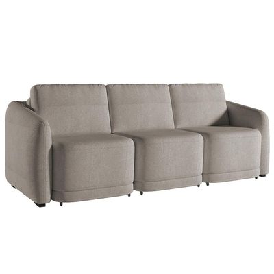 Sofá Cama Casal Para Sala 246cm Polska Z08 Boucle Bege Escuro - Mpozenato