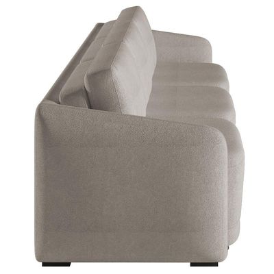 Sofá Cama Casal Para Sala 246cm Polska Z08 Boucle Bege Escuro - Mpozenato