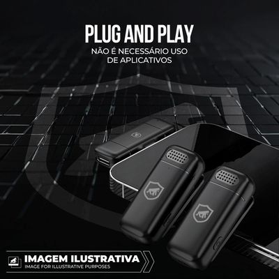 Microfone de Lapela Survivor Tipo C / Lightning - Gshield