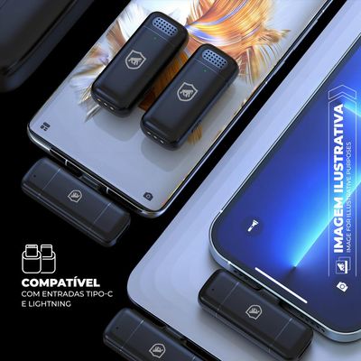 Microfone de Lapela Survivor Tipo C / Lightning - Gshield