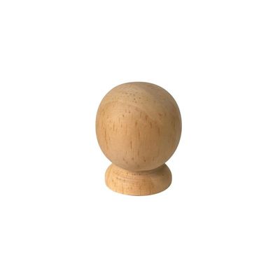 Kit 5 Puxadores de Madeira Redondos P/ Móveis Gavetas Armários Modelo Bola