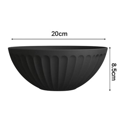 Kit 6 Saladeiras Tigelas 1,5L Pretas Plásticas Sobremesa Restaurante Buffet Uz