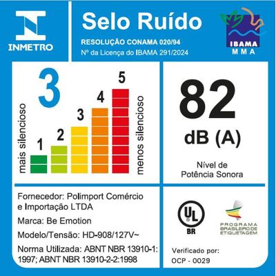 Secador Ultralite Ionic be emotion 127v
