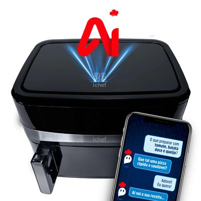 Fritadeira Elétrica Airfryer Ichef Dualzone PRETO / 220V