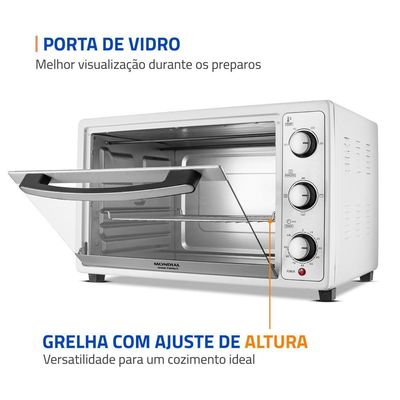 Forno Elétrico 52L Grand Family II Mondial Branco/Inox 1800w FRN-52-W 220V